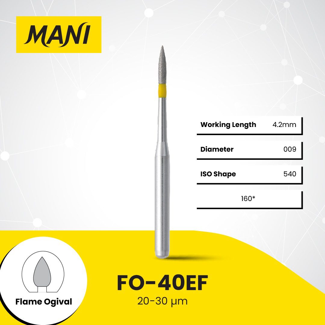 MANI Dia-Bur Flame Ogival FO-40EF