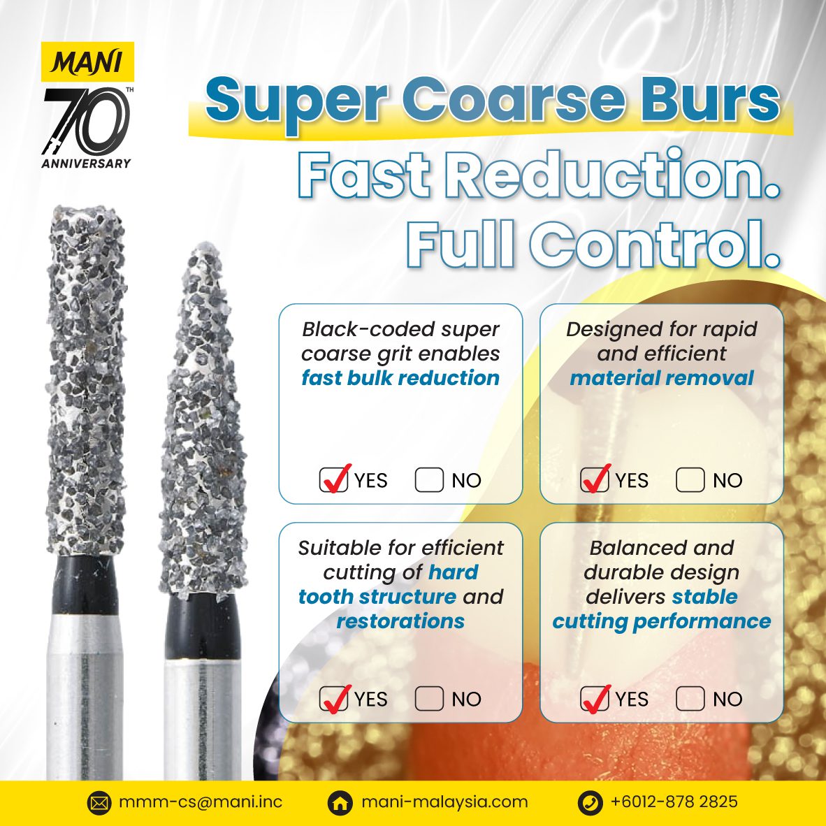 Efficiency and Control in Bulk Reduction: Exploring the MANI Super Coarse Burs